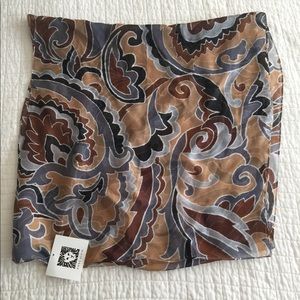NWT Anne Klein silk earth tone oblong scarf